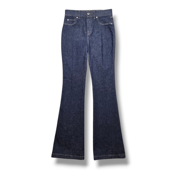 SPANX Denim - Spanx Flare Jeans Womens Medium Raw Indigo Wash High Rise Pull On EveryWear